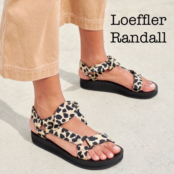 Loeffler Randall Leopard Print Sandals - Picture 1 of 15